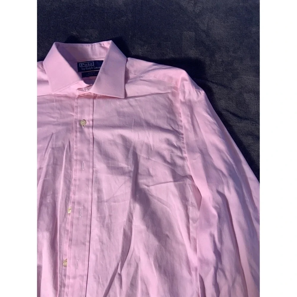 Polo Ralph Lauren Regent Classic Fit Dress Shirt Pink Cotton Men's 16.5 L